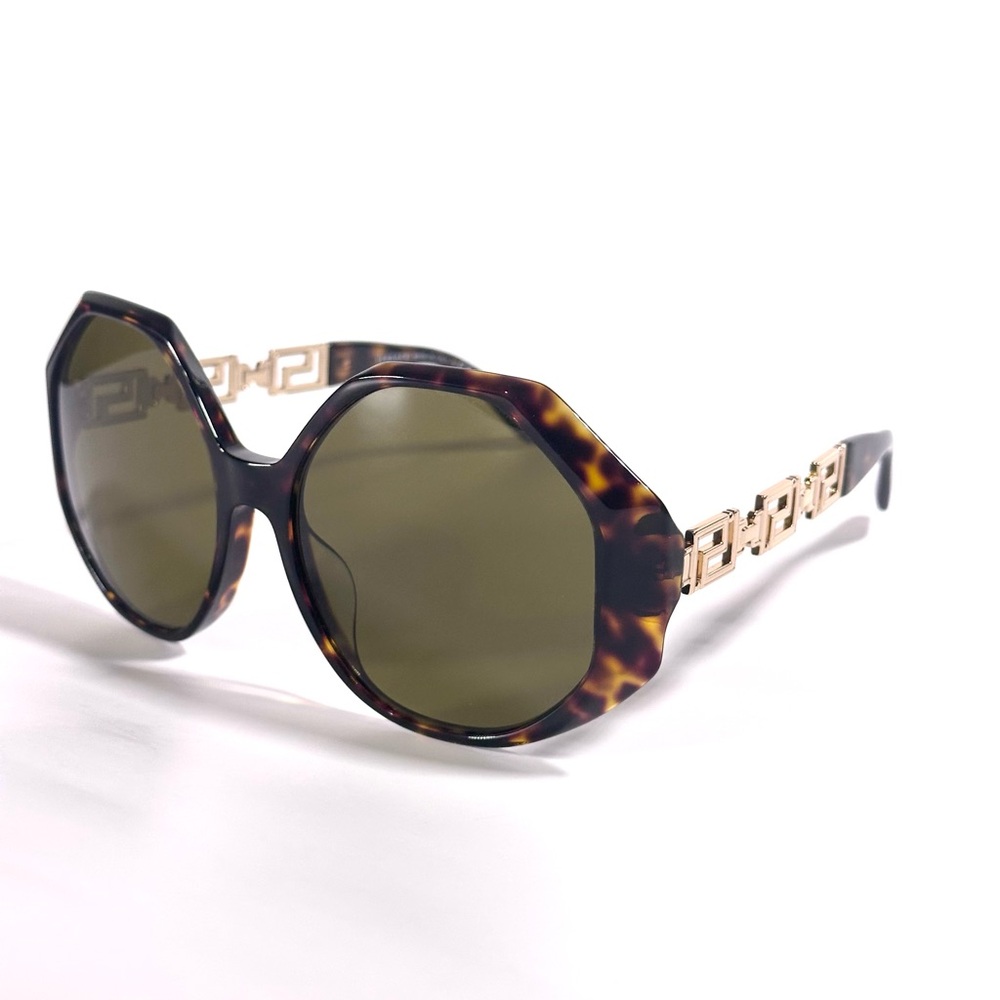 Versace Mod. 4395 F 108/73 Sunglasses Authentic New  Versace Havana and Gold - Picture 2 of 8
